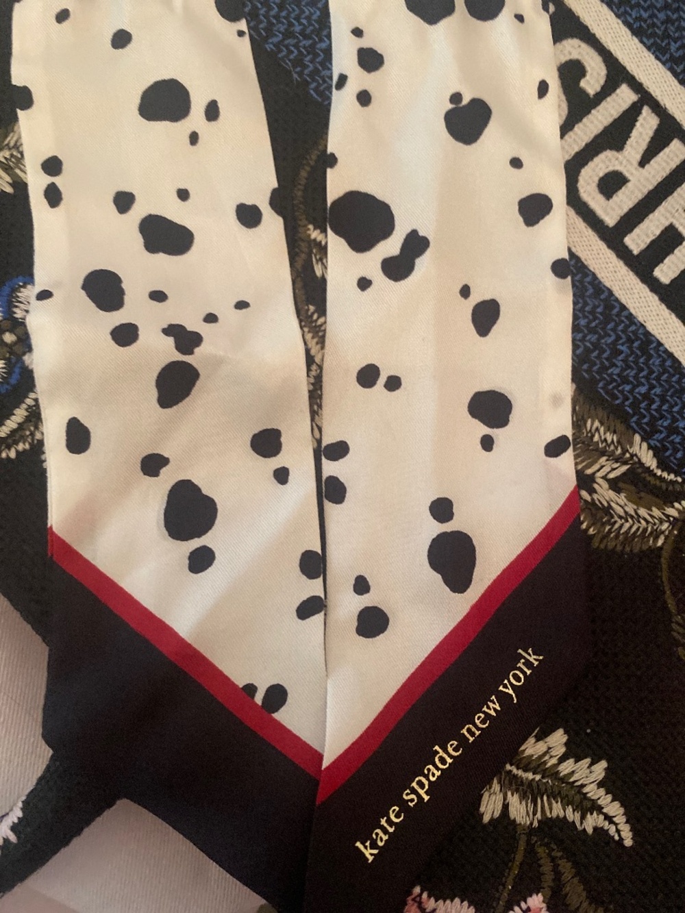 Rare Kate Spade 101dalmations Disney silk scarf
